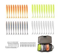 Soft Bag, Realistic Trout Harness with Hooks, Paddle Tail Fishing Bait, for Crappie Shad Outdoor-Sport Saltwater Freshwater Perch Trout Men