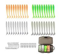 Soft Bait, Paddle Tail with Hooks, Realistic Swimmer, Paddle Tail for Sport Fishing | for Boccalone, Bass, Perch, Pike, Water and Salt