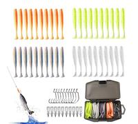Soft Bait | Paddle Tail with Hooks, Realistic Swimmer, Shovel Tail for Bass, Bass Bass, Trout, Moonfish, Freshwater and Saltwater, Outdoor Equipment