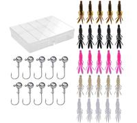 Soft Bait, Sinking Predator Bait, Realistic Bait with Lead Hooks for Salmon, Trout, Bass, Catfish, Zander in Saltwater River Pond