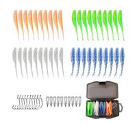 Soft Baits - Paddle Tail with Hooks, Realistic Swimmer, Paddle Tail for Sportsmen - for Mouth, Bass, Perch, Pike, in Water and Salt