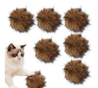 Soft Balls for Cats - 3.15 x 3.15 x 3.15 Inch Interactive Plush Ball, 6/12 Pieces 100 G Plush Toys | Kitten Entertainment Toy for Home Training Against Boredom | Ka