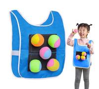 Soft Balls Set - Prison Ball with Jacket | Throwing and Catching Kit with Adhesive Vest, Cotton Balls, Kids Games, Indoor, Outdoor, Sports, Garden, School |