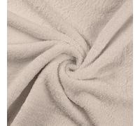 Soft Bamboo Terry Towelling Fabric Material - Ecru, 1/8Mtr - 50cm x 37cm