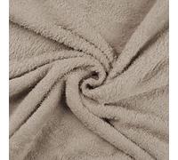 Soft Bamboo Terry Towelling Fabric Material - Taupe, 1Mtr - 150cm x 100cm