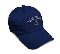 Soft Baseball Cap Deck Hand Anchor Boat Silver Embroidery Others Ship Cotton Anchor Dad Hats for Men & Women, Navy Design Only, One size