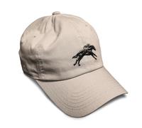 Soft Baseball Cap Jokey Horse Race Embroidery Farm and Domesticated Animals Cotton Dad Hats for Men & Women, Stone Design Only, One size
