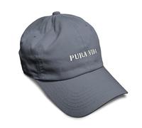 Soft Baseball Cap Pura Vida Positive Twill Cotton Dad Hats for Men & Women, Dark Grey, One size