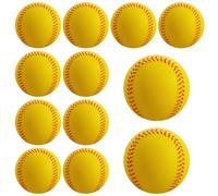 Soft Baseballs 12Pcs 3" Silent & Elastic Yellow PU Foam Baseballs for Kids to Play, Train, Throw and Catch at Home, in School