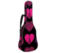 Soft Bass Guitar Case Bag with Back Hanger Loop Electirc Guitar Backpack Leaves Pineapples Coralcm Thick Safety Padding Paris Eiffel Tower Love