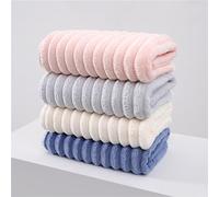 Soft Bath Towels Set, Microfiber Ribbed Oversized Bath Towels Extra Large for Bathroom, Home, Hotel, Spa, Beach, Pool, Gym (8-Piece Towel Set, Pink)