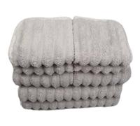 Soft Bath Towels Set, Microfiber Ribbed Oversized Bath Towels Extra Large for Bathroom, Home, Hotel, Spa, Beach, Pool, Gym (8-Piece Towel Set, Grey)