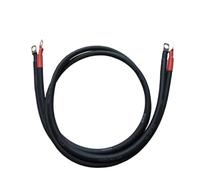 Soft Battery Connection Cable 8/6/4/2AWG Stranded Copper Wire 10/16/25/35mm2 with SC M6 M8 M10 Lug(Red and Black a pair,M8-8.5MM_4 AWG - 25MM2_100CM LENGTH)