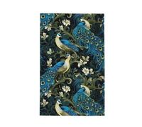 Soft Beach Towel Peacock Flower Pool Towels Premium Beach Blanket For Camping Travel Swim 80X130Cm