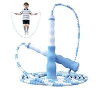 Soft Bead Jump Rope, Length Adjustable Non-Tangle Segmented Jump Rope for Kids Adults Women Men, Ideal for Fitness Exercise Weight Loss and Health Maintenance (Blue, Style-B)