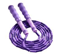 Soft Beaded Jump Rope - Fitness Skipping Rope | Skipping Rope for Kids | 8ft Adjustable String with Ergonomic Handles for Workout Exercise Gym School Home Outdoor Training Competition Weight Loss