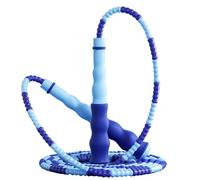 Soft Beaded Skipping Rope Skipping Rope Fitness Exercise Training Tangle Free Weighted Jump Rope with Soft Beaded Segment Speed Jumping Rope 2.8M Adjustable Length for Beginners Students