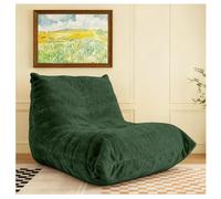 Soft Bean Bag Lazy Sofa with High-Rebound Sponge and Easy-Clean Chenille, Modern Couch with Non-slip Base, 110L x 90W x 67H cm, Green Aosom UK