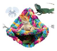 Soft Bearded Dragon Hammock Swing for Bearded Dragon Tank,Terrarium Linen Swing - Double Layer Design Reptile for Parrot Chameleon Lizard