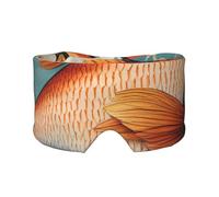 Soft Beautiful Fish Print Eyes Cover with Adjustable Strap for Sleeper Night Sleeping Work Nap and Yoga