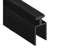 Soft Black Flexible Rubber T Double Leg Shower Seal | for Bi Folding Doors | Fits Into a 4mm Channel | BIF035 (1 Metre)