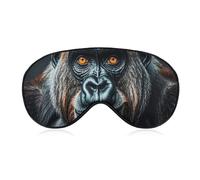 Soft Blackout Sleep Eye Mask A Gorilla Travel Eye Covers Zero Eye Pressure Super Lightweight Silky Soft Blindfold with Adjustable Strap for Women Men