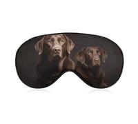 Soft Blackout Sleep Eye Mask Brown Labrador Retriever Travel Eye Covers Zero Eye Pressure Super Lightweight Silky Soft Blindfold with Adjustable Strap for Women Men