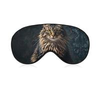 Soft Blackout Sleep Eye Mask Cute and Lovely Cat Travel Eye Covers Zero Eye Pressure Super Lightweight Silky Soft Blindfold with Adjustable Strap for Women Men