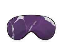 Soft Blackout Sleep Eye Mask Dark Purple Texture Travel Eye Covers Zero Eye Pressure Super Lightweight Silky Soft Blindfold with Adjustable Strap for Women Men