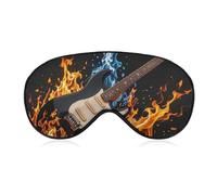Soft Blackout Sleep Eye Mask Electric Guitar Music Travel Eye Covers Zero Eye Pressure Super Lightweight Silky Soft Blindfold with Adjustable Strap for Women Men