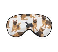 Soft Blackout Sleep Eye Mask German Shepherd Travel Eye Covers Zero Eye Pressure Super Lightweight Silky Soft Blindfold with Adjustable Strap for Women Men