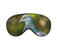 Soft Blackout Sleep Eye Mask Grey Pigeon Travel Eye Covers Zero Eye Pressure Super Lightweight Silky Soft Blindfold with Adjustable Strap for Women Men