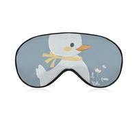 Soft Blackout Sleep Eye Mask Little White Duck Travel Eye Covers Zero Eye Pressure Super Lightweight Silky Soft Blindfold with Adjustable Strap for Women Men