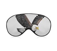 Soft Blackout Sleep Eye Mask Sketch of Bald Eagle Diving Travel Eye Covers Zero Eye Pressure Super Lightweight Silky Soft Blindfold with Adjustable Strap for Women Men