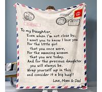 Soft Blanket to My Daughter from Mom Dad Couch Bed Nursery Letters Throw Blankets Summer Air Conditioning Flannel Sheet Winter Beige 150x200cm