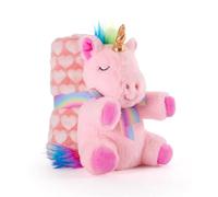 Soft blanket with plush Perletti Lily Unicorn Soft blanket Rose 22 cm