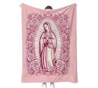 Soft Blankets for Women,Virgin Mary Catholic Bedding - Soft Flannel Warm Blankets | for Living Room Bed Sofa Couch Dormitory Apartment Camping Holiday Winter Kids Adults