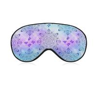 Soft Blindfold Night Eye Shade Geometric Mandala Pattern No Pressure Sleep Masks Soft BlockLight Eye Cover for Women Men