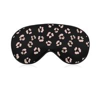 Soft Blindfold Night Eye Shade Rose Gold Black Cheetah Skin Wild Animal Leopard Print No Pressure Sleep Masks Soft BlockLight Eye Cover for Women Men