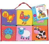 Soft Blocks - Fun Design Baby Sensory Toys - Foam Filled, Machine Washable