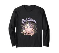 Soft Bloom Cottage Floral Aesthetic Cozy Garden Style Design Long Sleeve T-Shirt