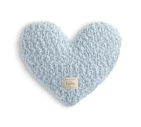 Soft Blue Heart Shaped 10 x 11 inch Plush Polyester Decorative Throw Giving Pillow