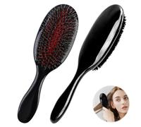 Soft Boar Bristle Hair Brush for Women Paddle Hair Extension brush for Wet Dry hair Dual bristles Anti-Static Detangle hair brush for Curly Thick Long Hair, Frizz-Free, and Breakage-Reducing Design
