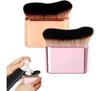 Soft Body Makeup Brush, 2PCS Tanning Brush, Self Tanner Applicator, Liquid Foundation Applicator Brushes, Body Makeup Brushes for Self Tanner, Face Body Tanning Tools
