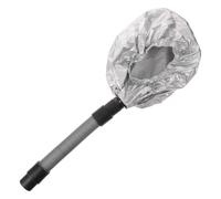 Soft Bonnet Dryer Attachment for Hot Oil Treatment, Silver | 64.00x21.00x18.00cm Size, Plastic Sheeting, Lightweight Connector, Salon Use, Moisture Retention