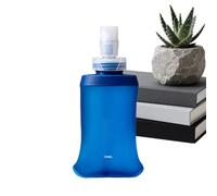 Soft Bottle 100 ml TPU Material Leak-Proof Foldable | Flexible water bottle for men, sports, school, hydration vests, backpack, travel, camping, hiking, cycling, climbing, blue