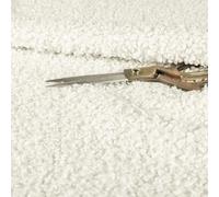 Soft Boucle Fluffy Fleece Upholstery Fabric, White