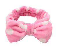 Soft Bow Headbands SPA Yoga Big Solid Color Coral Fleece Elastic Hair Bands Women Washing Face Cute Makeup Hairband Accessories(A3)