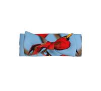 Soft Bows - beautiful red Bird Print Baby Bow Headband, Cute Hair Accessories for Newborns, Infants, Toddlers