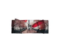 Soft Bows - Eiffel Tower with Red Umbrella Print Baby Bow Headband, Cute Hair Accessories for Newborns, Infants, Toddlers